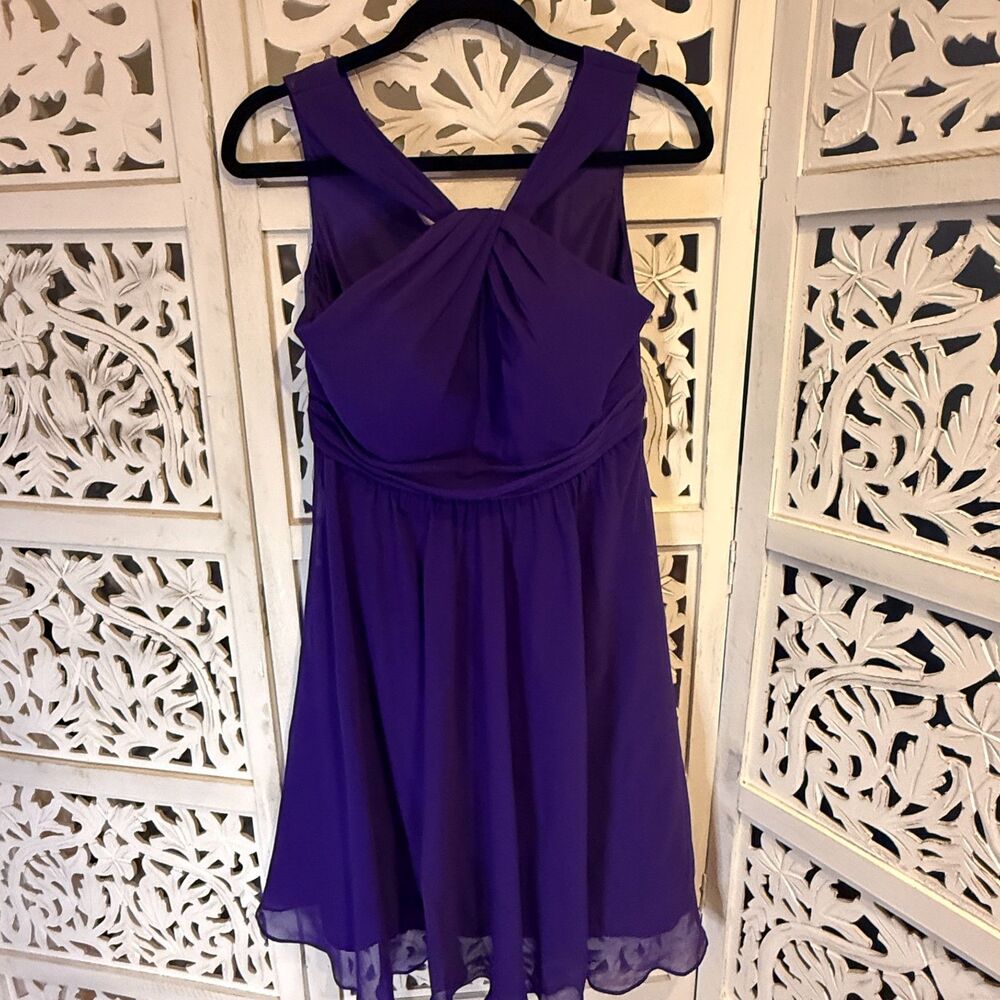 Sheer Purple Dress New With Tags David's bridal Size 8 Sleeveless